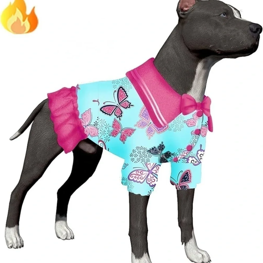 LovinPet Dog Soft Fleece Warm Winter Bird Print Pajama Jacket X-Large NWT